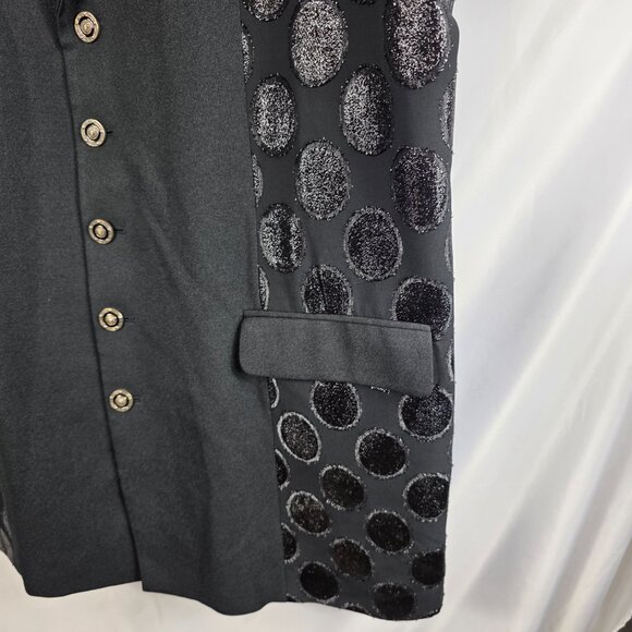 Men's Pronti Collection by Phita Black Jacquard Embellished Blazer Size XL - Picture 12 of 16